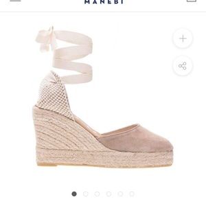 Espadrille wedges! Size 39! Nude/blush color